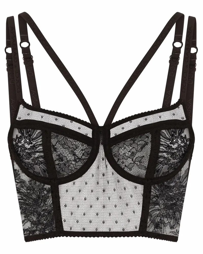 Dolce & Gabbana Bustier-Top aus Spitze - Schwarz Schwarz