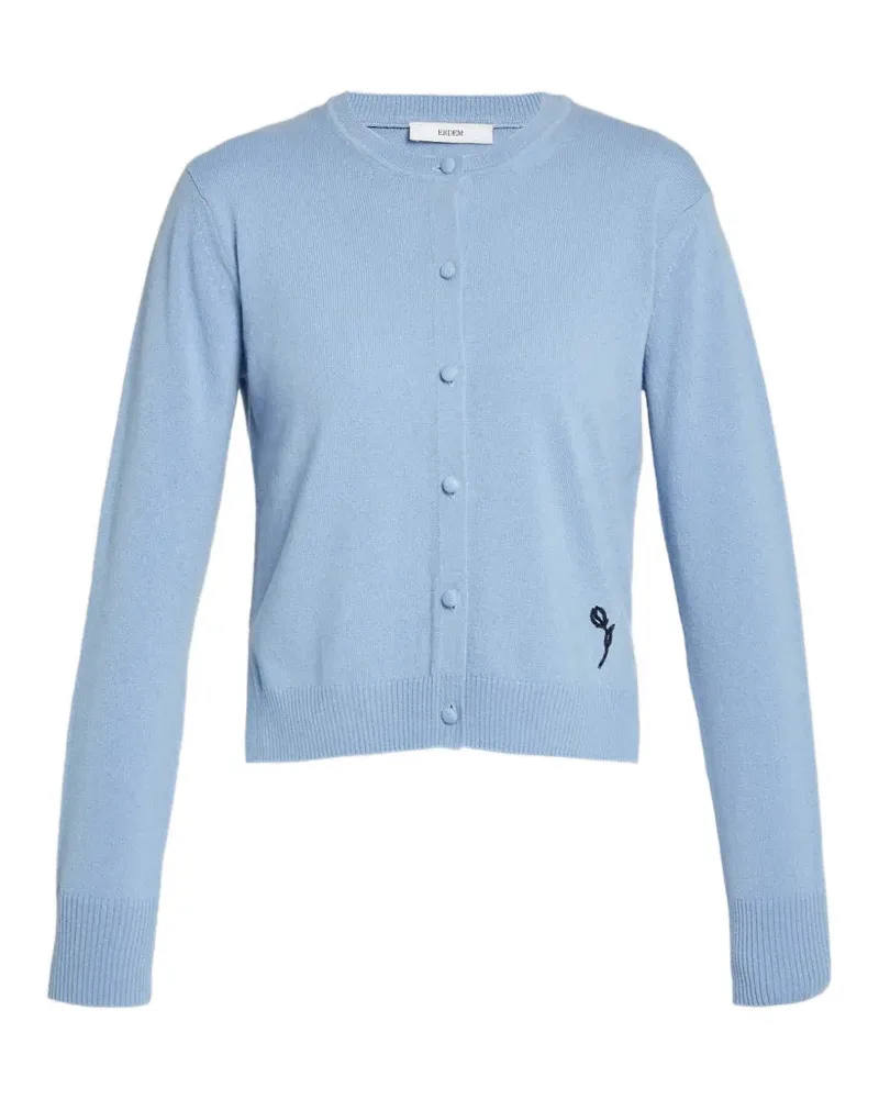 Erdem Cardigan mit rundem Ausschnitt - Blau Blau