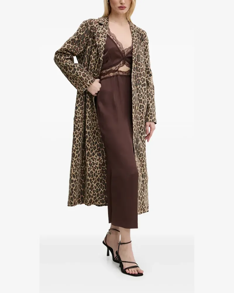 Never Fully Dressed Mantel mit Leoparden-Print - Nude Nude