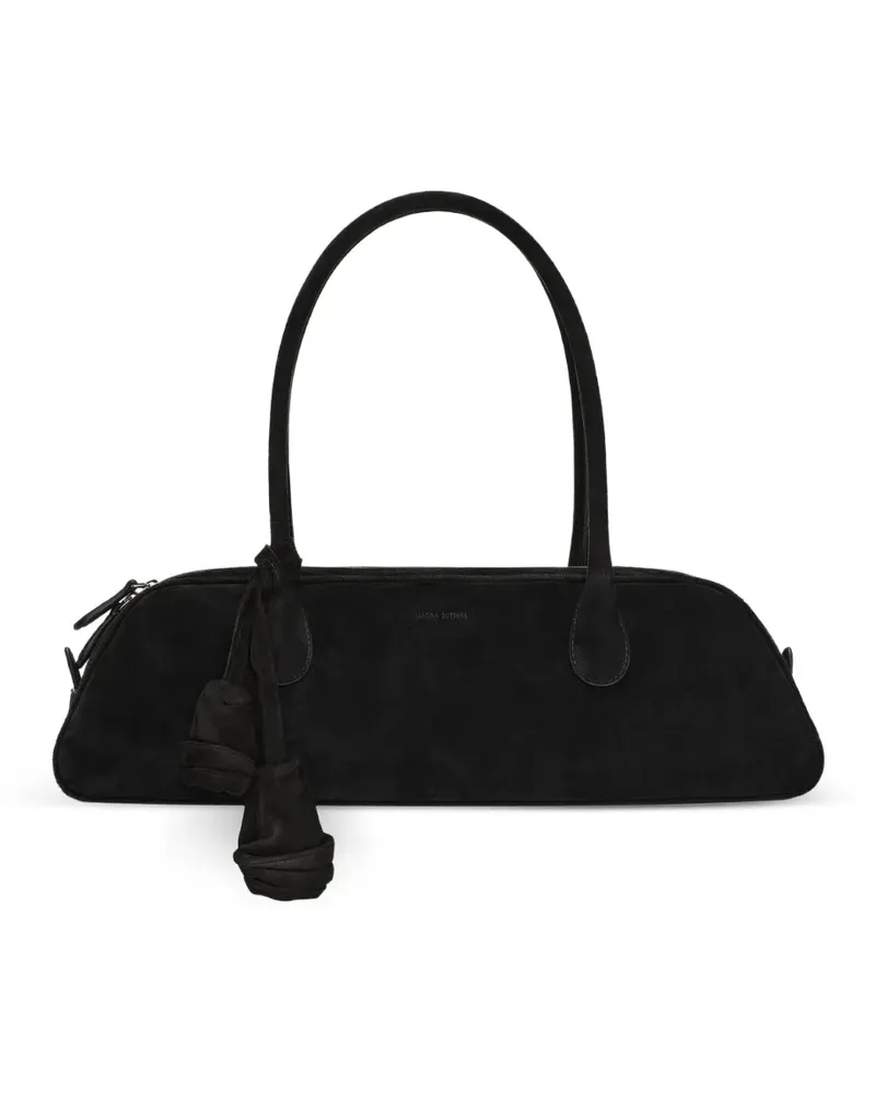 Magda Butrym Brigitte Trapeze floral-detail tote bag - Schwarz Schwarz