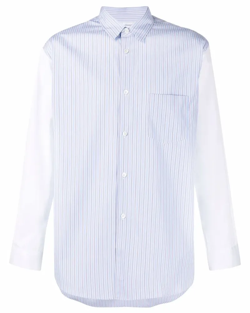 Comme des Garçons Gestreiftes Hemd - Blau Blau