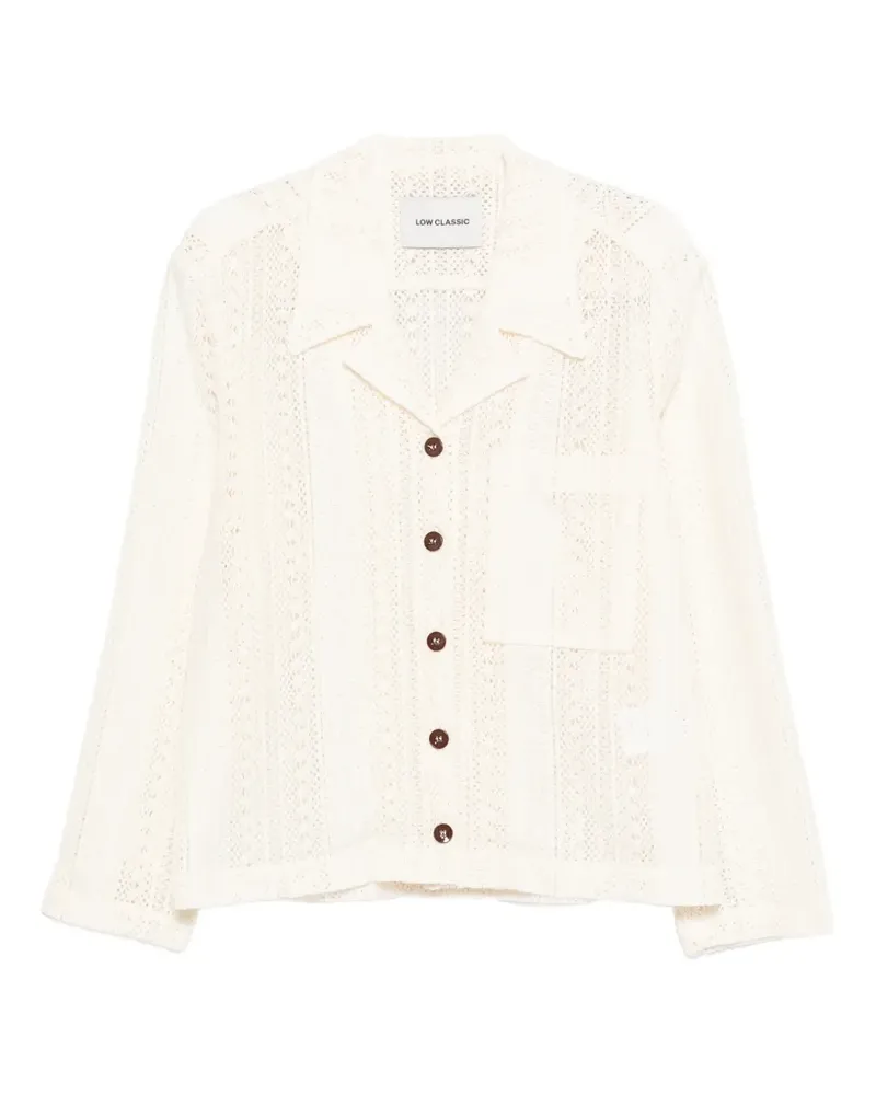 LOW CLASSIC lace button shirt - Nude Nude