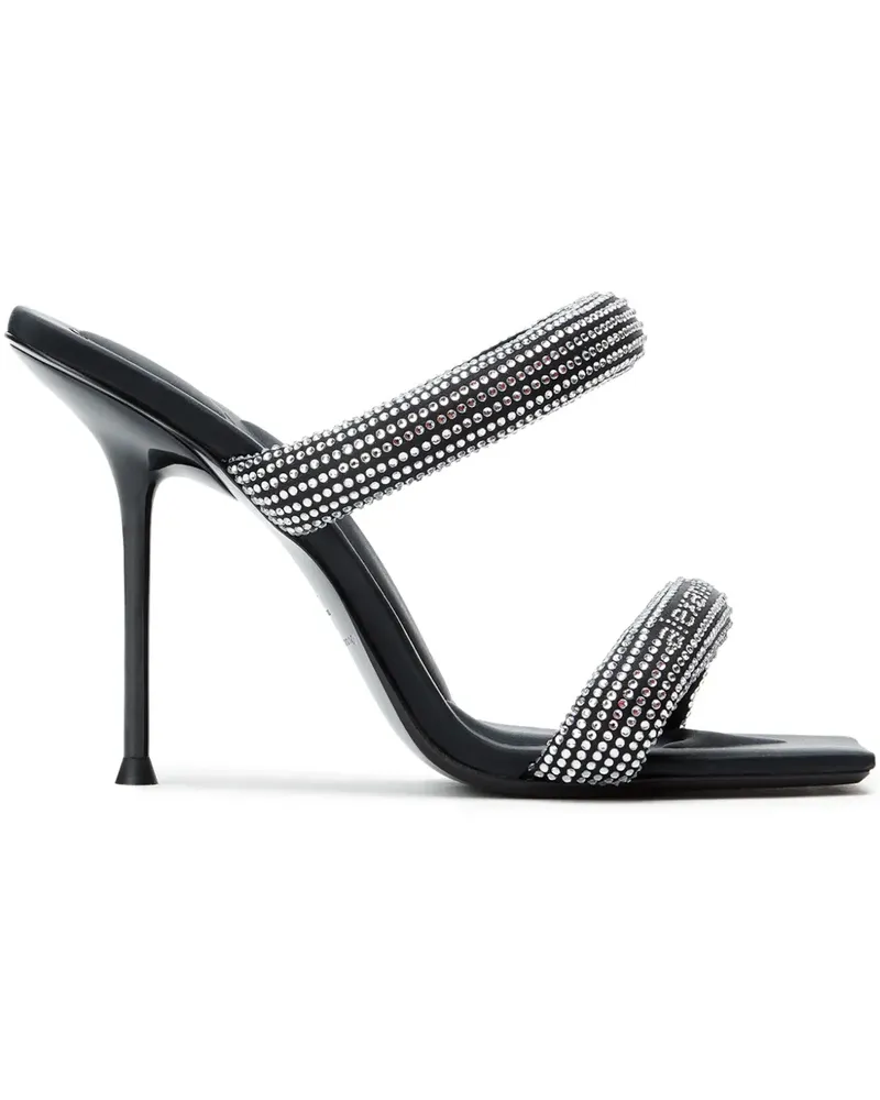 Alexander Wang Stiletto-Sandalen mit Kristallen - Schwarz Schwarz