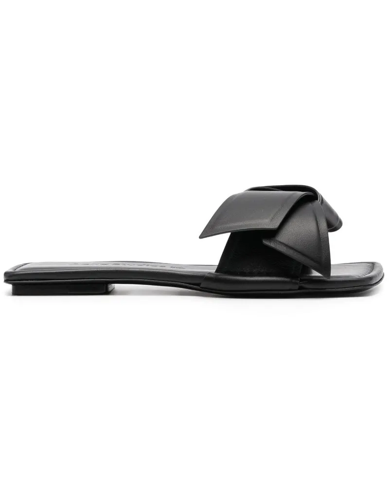 Acne Studios Pantoletten mit Schleife - Schwarz Schwarz