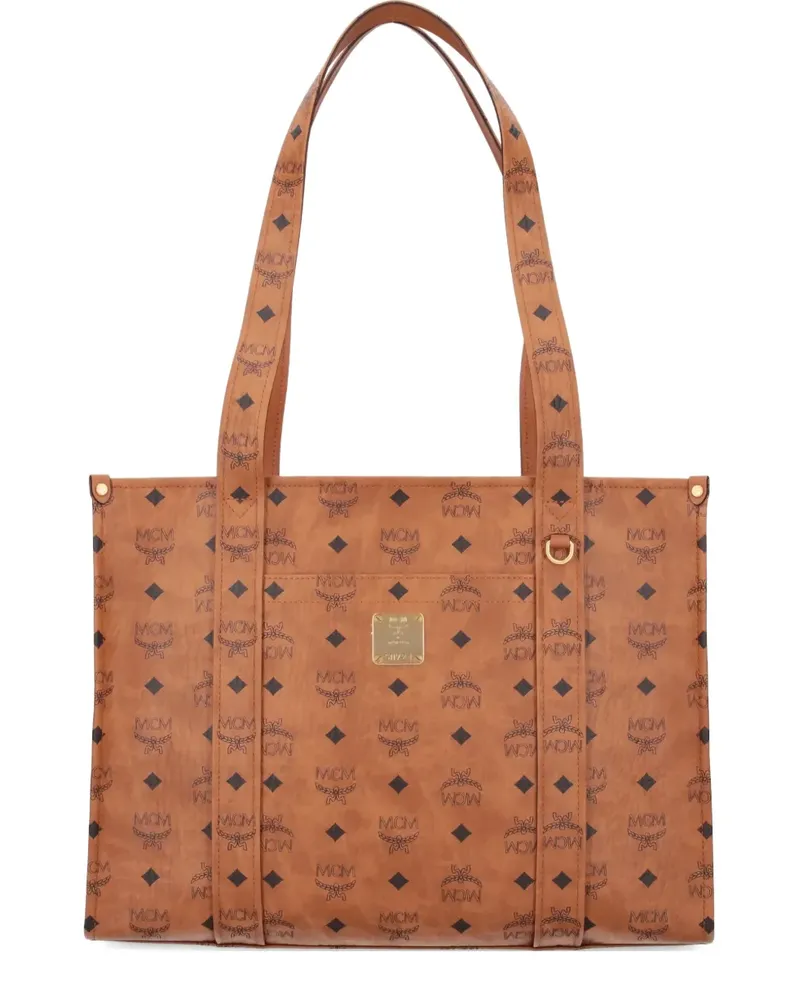 MCM Handtasche mit Logo-Print - Braun Braun