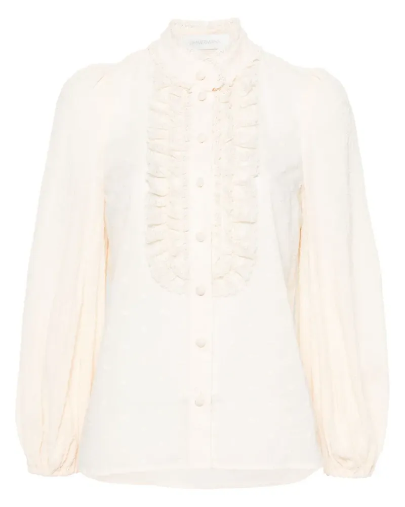 Zimmermann Top mit Rüschendetail - Nude Nude