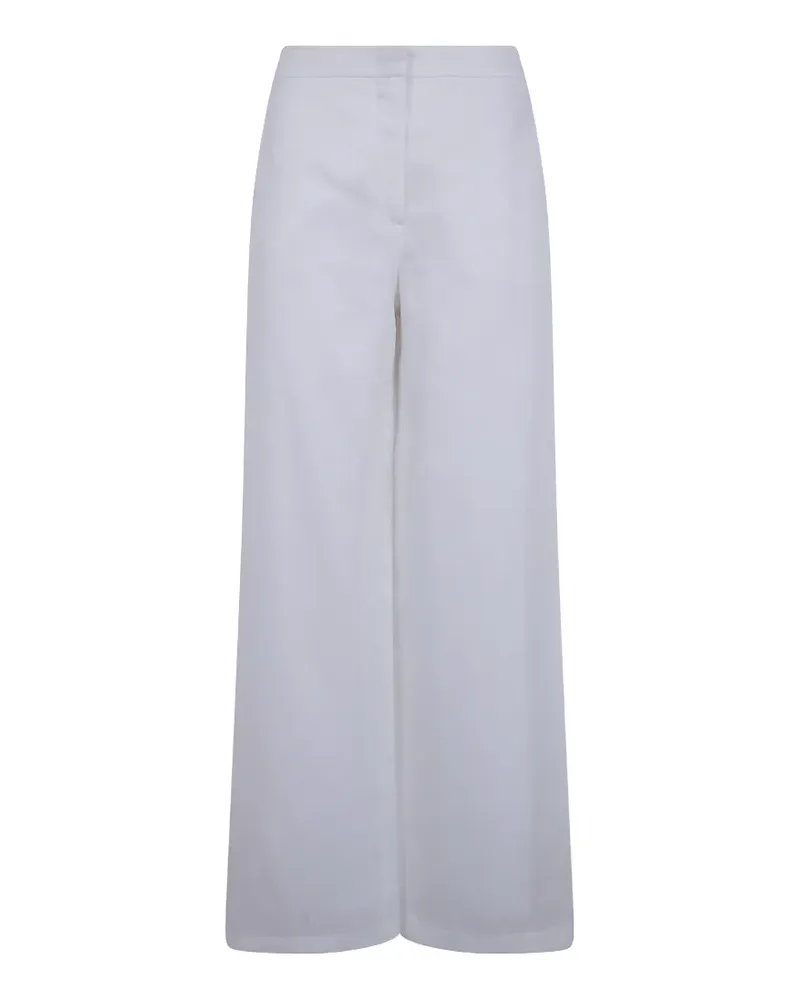 Max Mara wide-leg linen trousers - Weiß Weiß