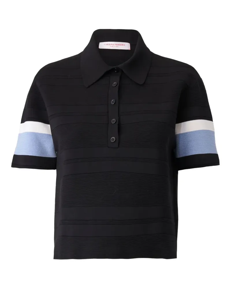 Carolina Herrera New York Poloshirt mit Streifen - Schwarz Schwarz