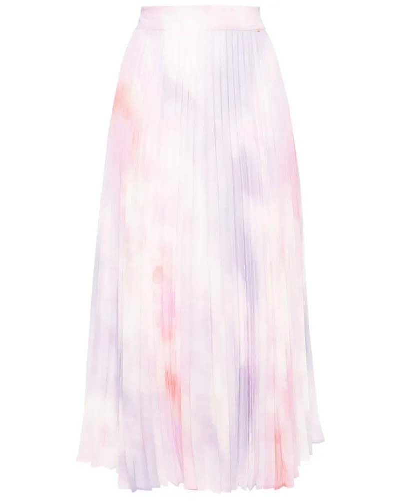 HUGO BOSS Faltenrock mit Batikmuster - Violett Violett