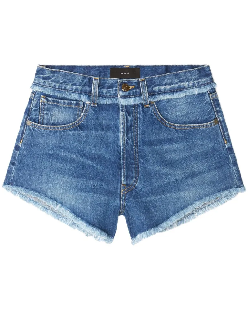 Alanui Jeans-Shorts mit Fransen - Blau Blau