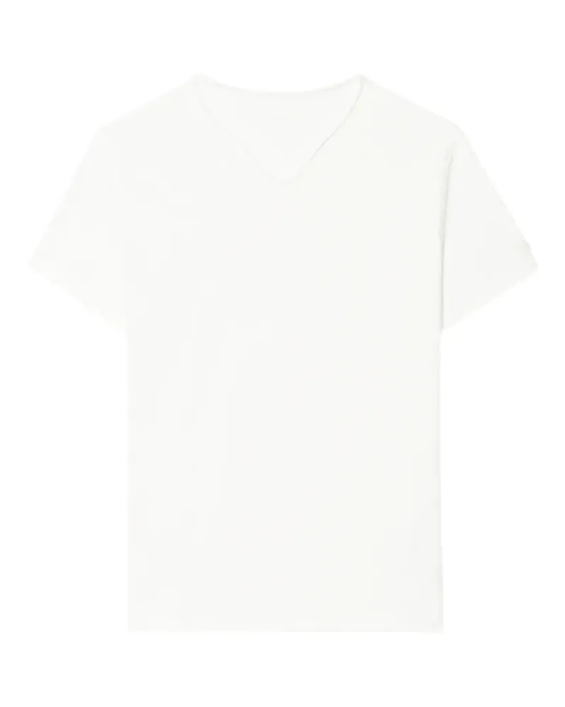 Zadig & Voltaire Monastir T-Shirt mit V-Ausschnitt - Weiß Weiß