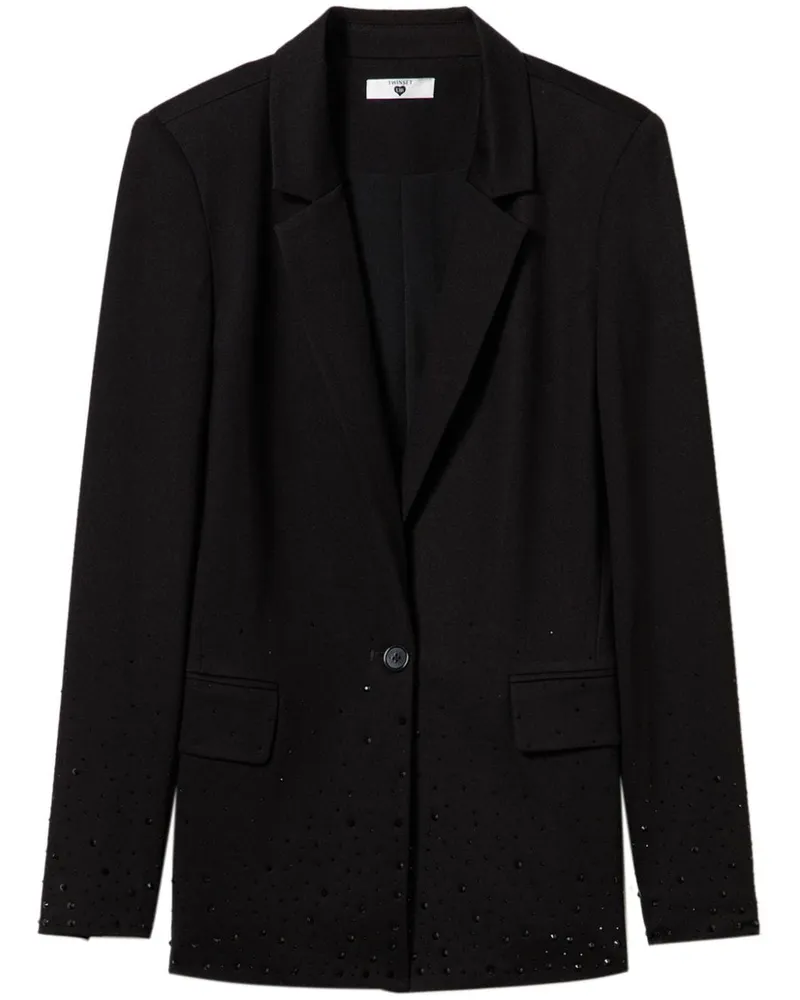 Twin-Set Blazer mit Strass - Schwarz Schwarz