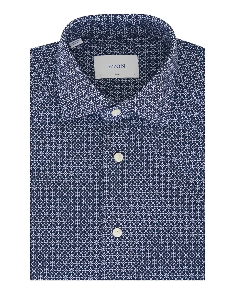 Eton floral-print shirt - Blau Blau