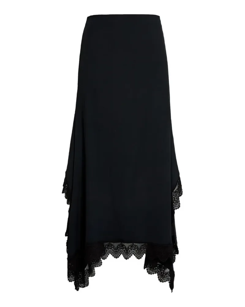 Erdem Cady Midirock mit Spitzenbesatz - Schwarz Schwarz