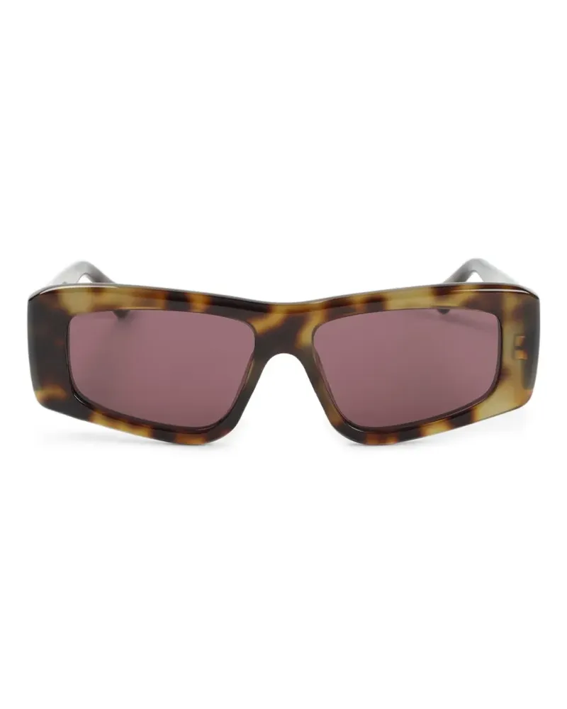 Chloé tortoiseshell-effect geometric-frame sunglasses - Braun Braun