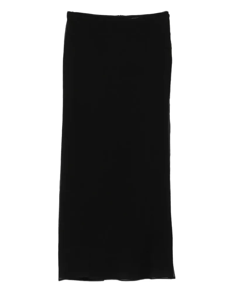 WARDROBE.NYC Gerippter Midirock - Schwarz Schwarz
