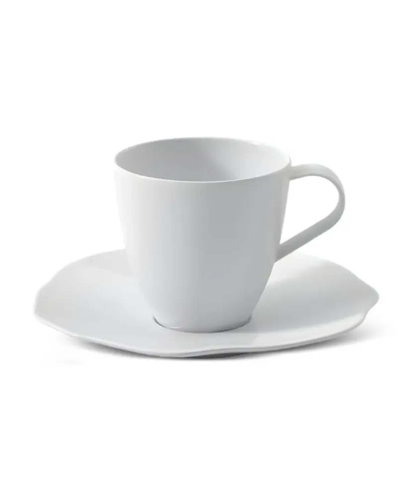 Villeroy & Boch curved-handle coffee cup set (six-person setting) - Weiß Weiß