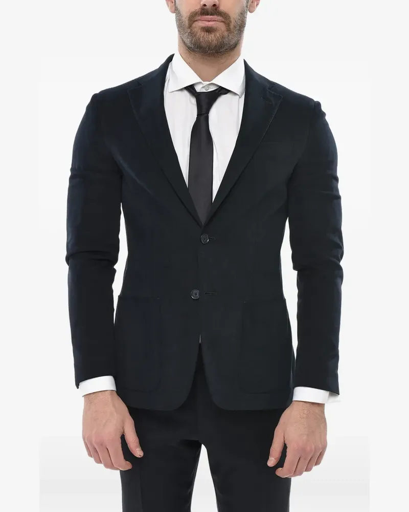 Corneliani CC Collection patch-pocket single-breasted blazer - Schwarz Schwarz