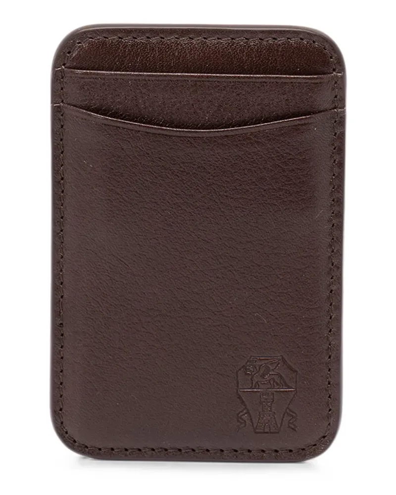 Brunello Cucinelli grained leather card holder - Braun Braun