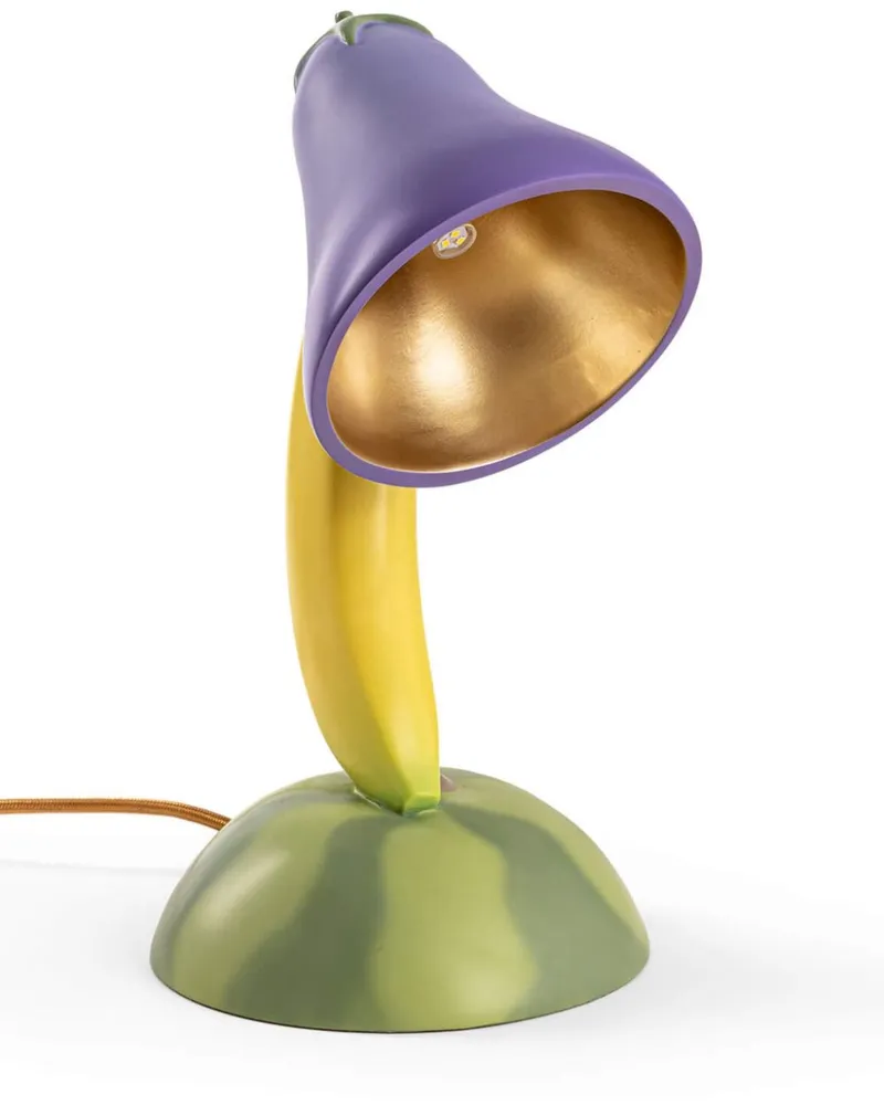 Seletti Vitamin Aubergine Tischlampe - Gelb Gelb