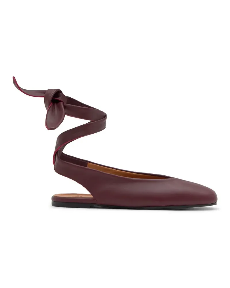 Castañer Sybil tie-fastening ballet flats - Rot Rot