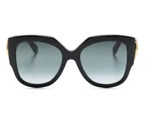 Sonnenbrille mit rundem Gestell - Schwarz