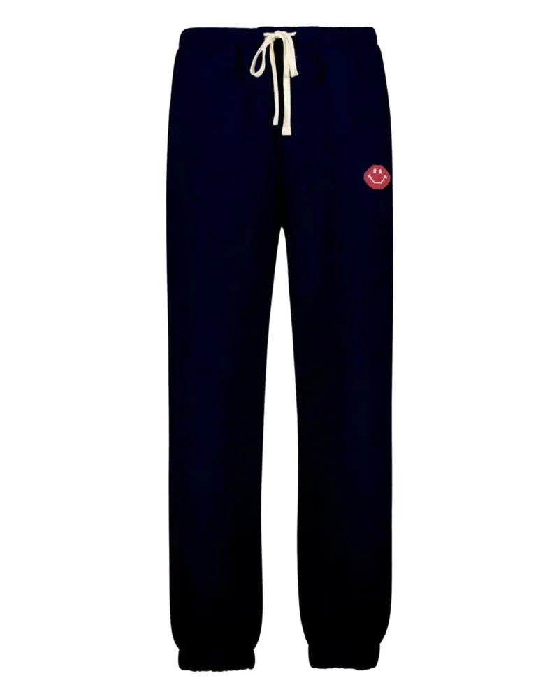 Joshua Sanders x Smiley® Pixel drawstring-fastening track pants - Blau Blau