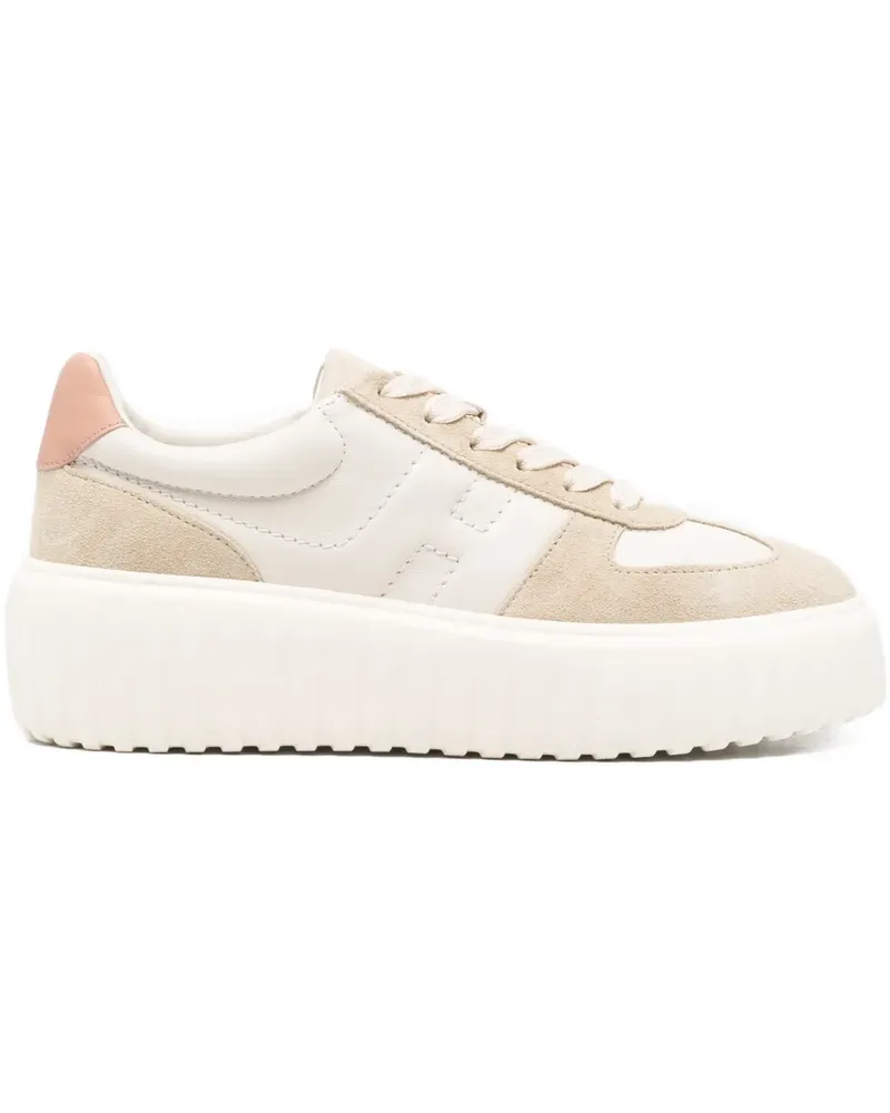 Hogan H-stripe platform sneakers - Nude Nude