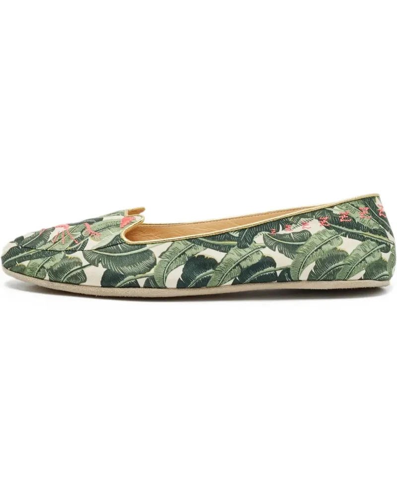 Charlotte Olympia Pre-owned Botanical Loafer mit Stickerei - Grün Grün
