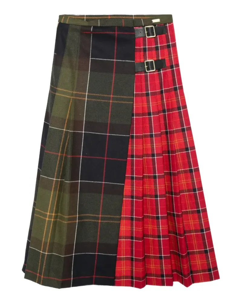 Barbour Marena buckled pleated mid skirt - Rot Rot