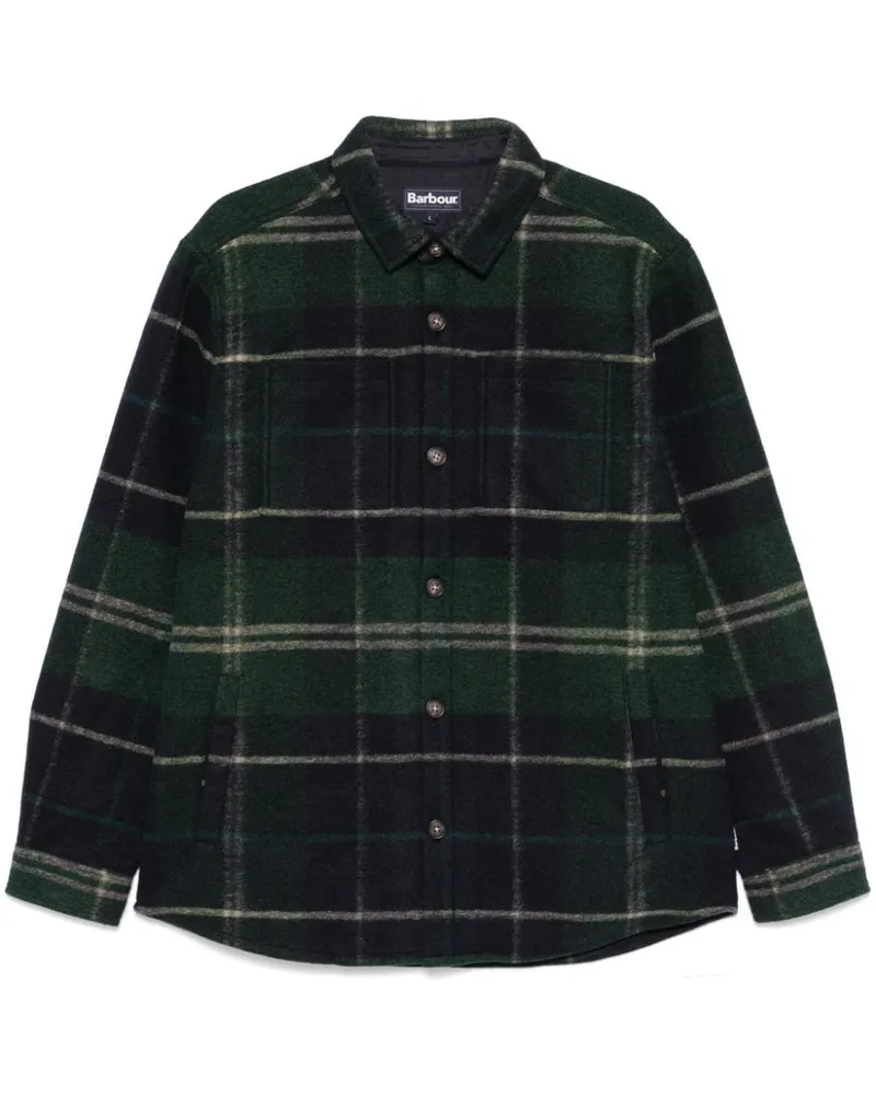Barbour Hemdjacke mit Schottenkaro - Grün Grün