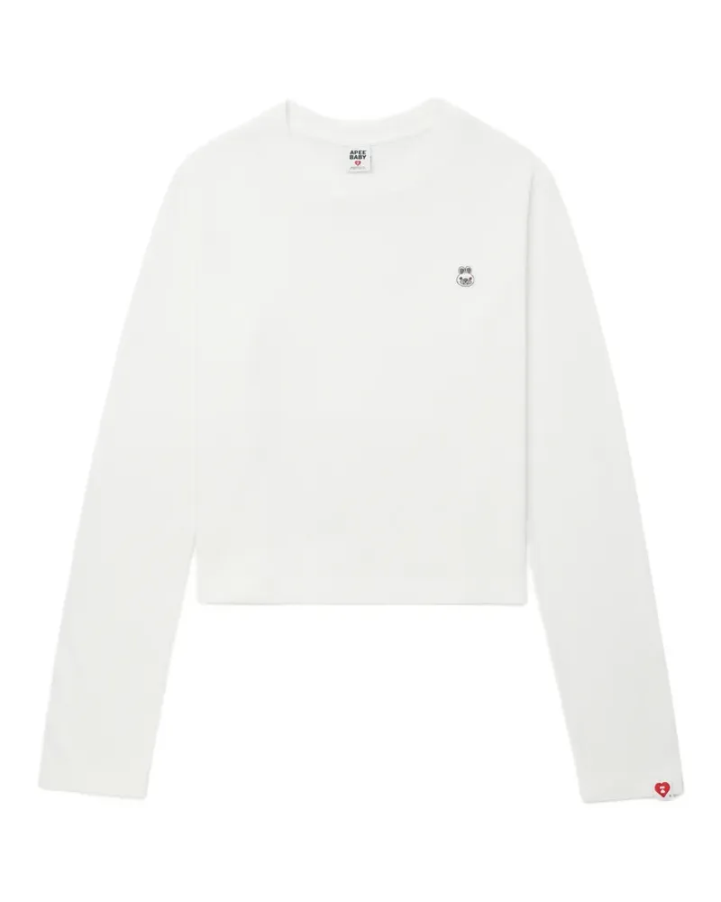 BAPE Langarmshirt mit Logo - Weiß Weiß