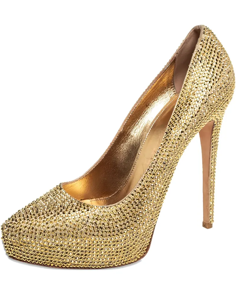 Le Silla Pumps mit Kristallen 140mm - Braun Braun