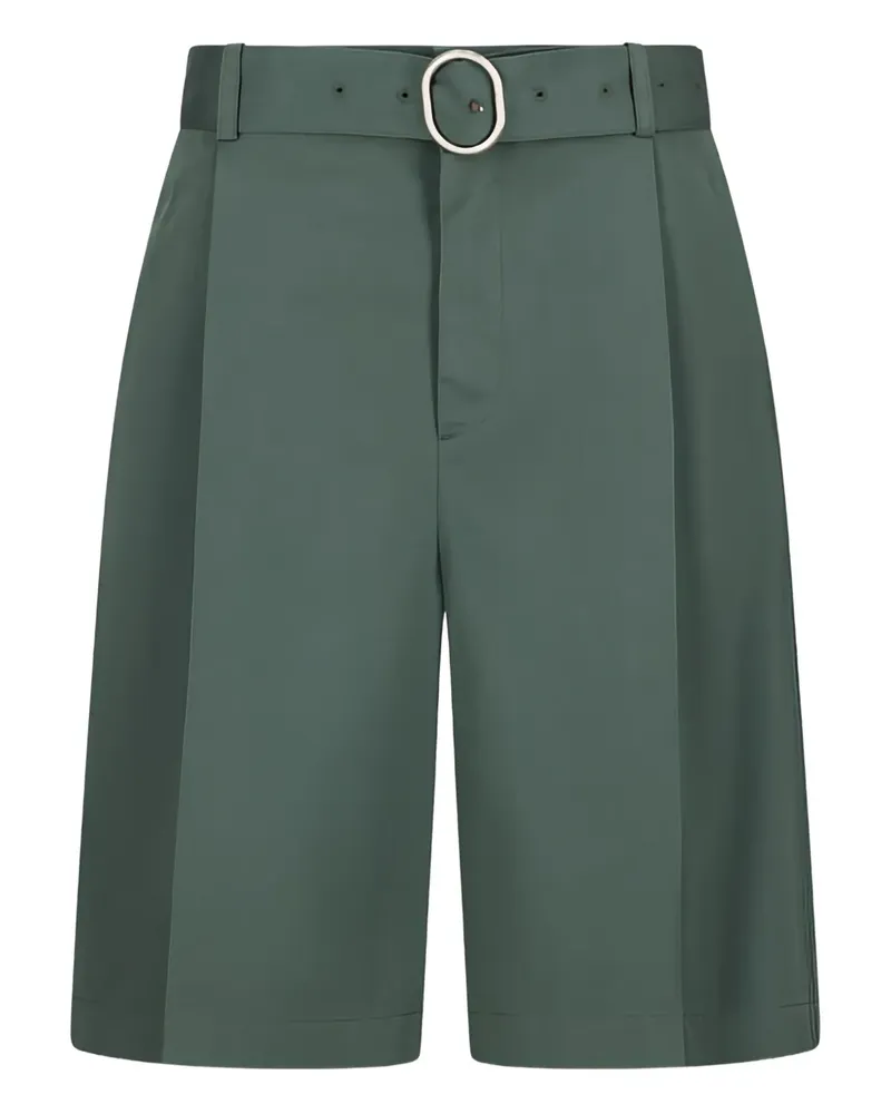 Jil Sander Shorts mit Gürtel - Grün Grün