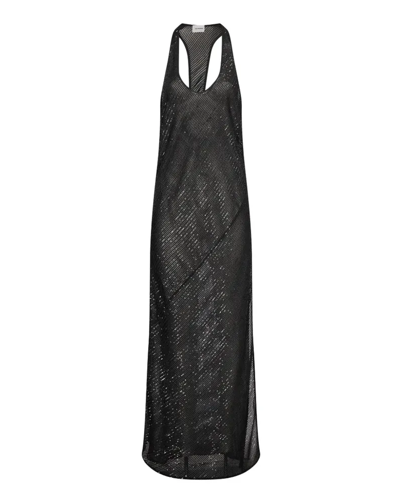 ANDAMANE Fonda sequin-embellished halterneck slim-fit maxi dress - Schwarz Schwarz