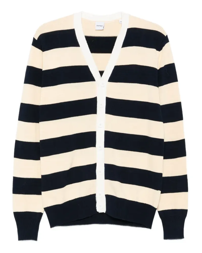 ASPESI striped V-neck cardigan - Blau Blau