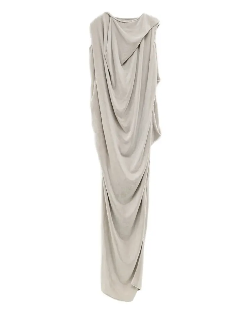 Rick Owens Asymmetrisches Kleid mit drapiertem Wasserfallausschnitt - Grau Grau