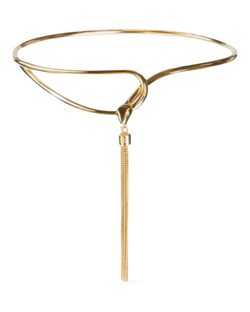Elisabetta Franchi Halskette mit Schlangen-Quaste - Gold Gold