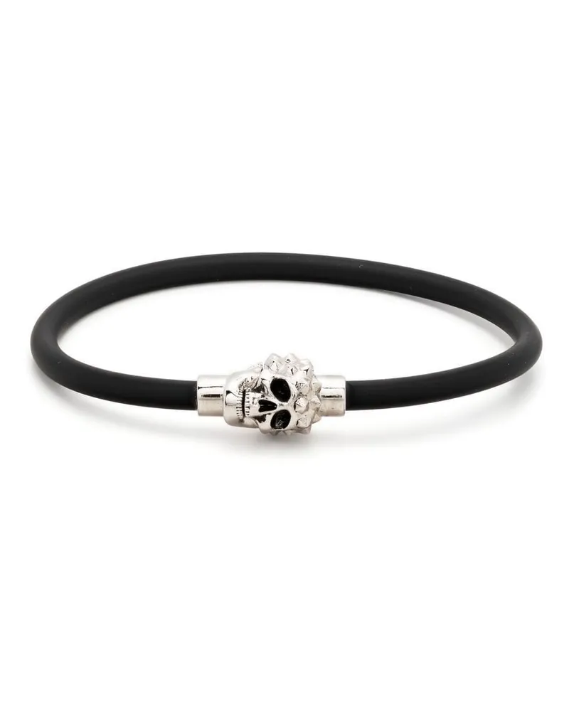 Alexander McQueen Armband mit Totenkopf - Schwarz Schwarz