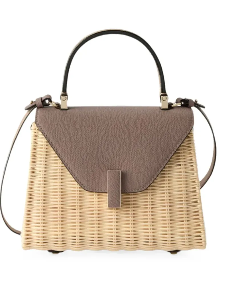 Valextra mini Iside woven tote bag - Nude Nude
