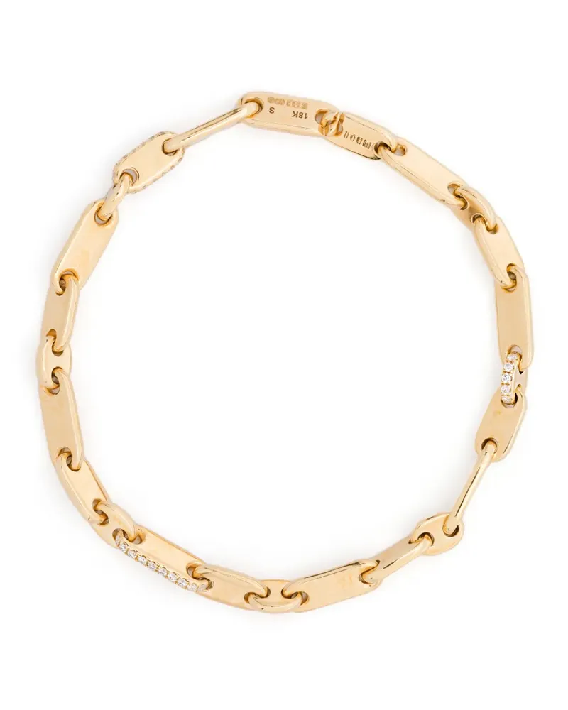 MAOR 18kt Monolinka Gelbgoldarmband mit 4MM Diamanten Gold
