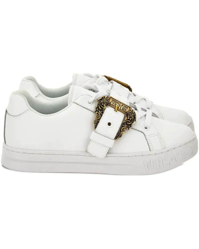 Versace Jeans Slip-On-Sneakers mit Schnallendetail - Weiß Weiß
