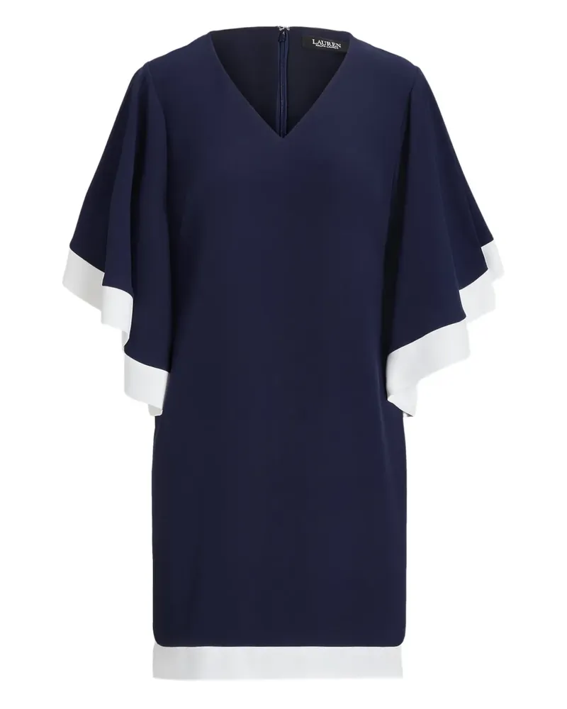 Ralph Lauren asymmetric sleeved mini dress - Blau Blau