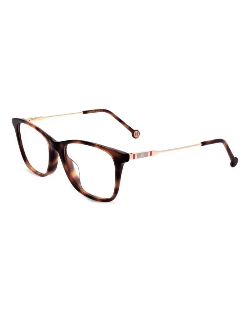 Carolina Herrera New York Eckige Brille in Schildpattoptik - Braun Braun