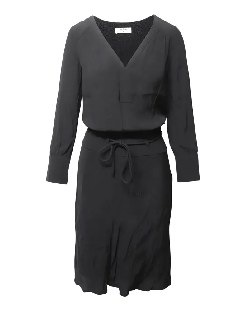 ba&sh Midikleid mit V-Ausschnitt - Schwarz Schwarz