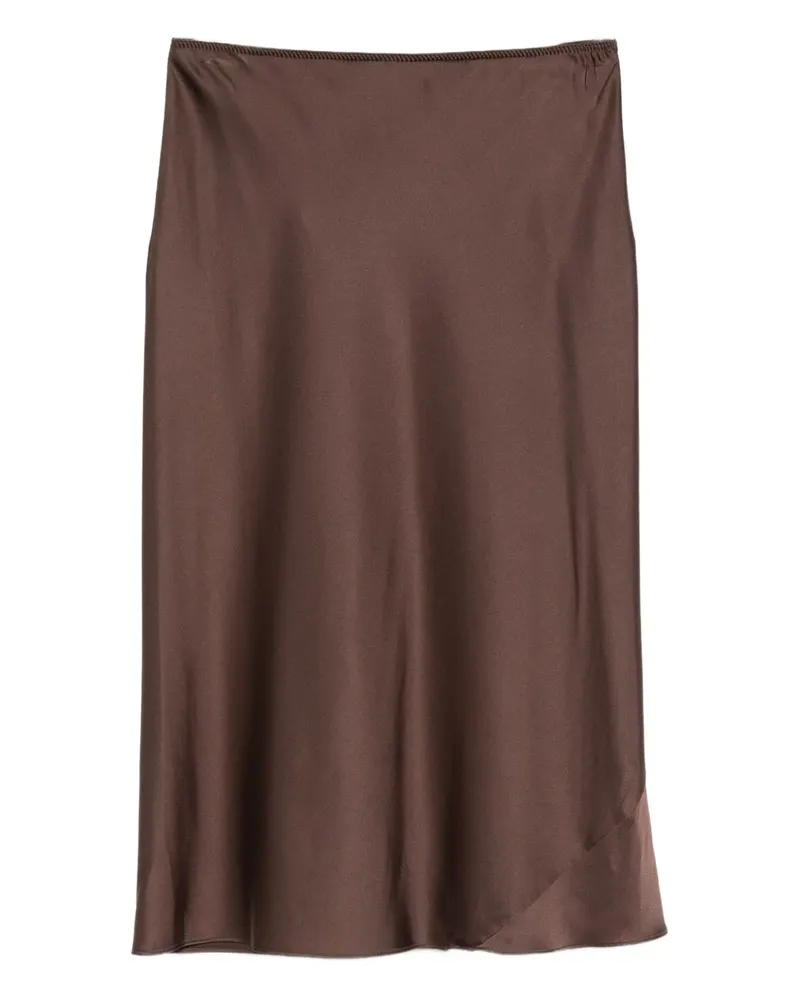 Dorothee Schumacher Midirock aus Satin - Braun Braun