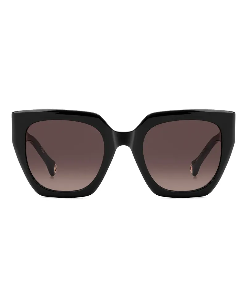 Carolina Herrera New York Sonnenbrille mit geometrischem Gestell - Schwarz Schwarz
