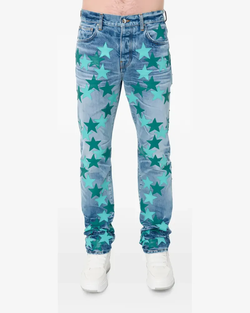 Amiri Chemist Jeans mit Stern-Patch - Blau Blau