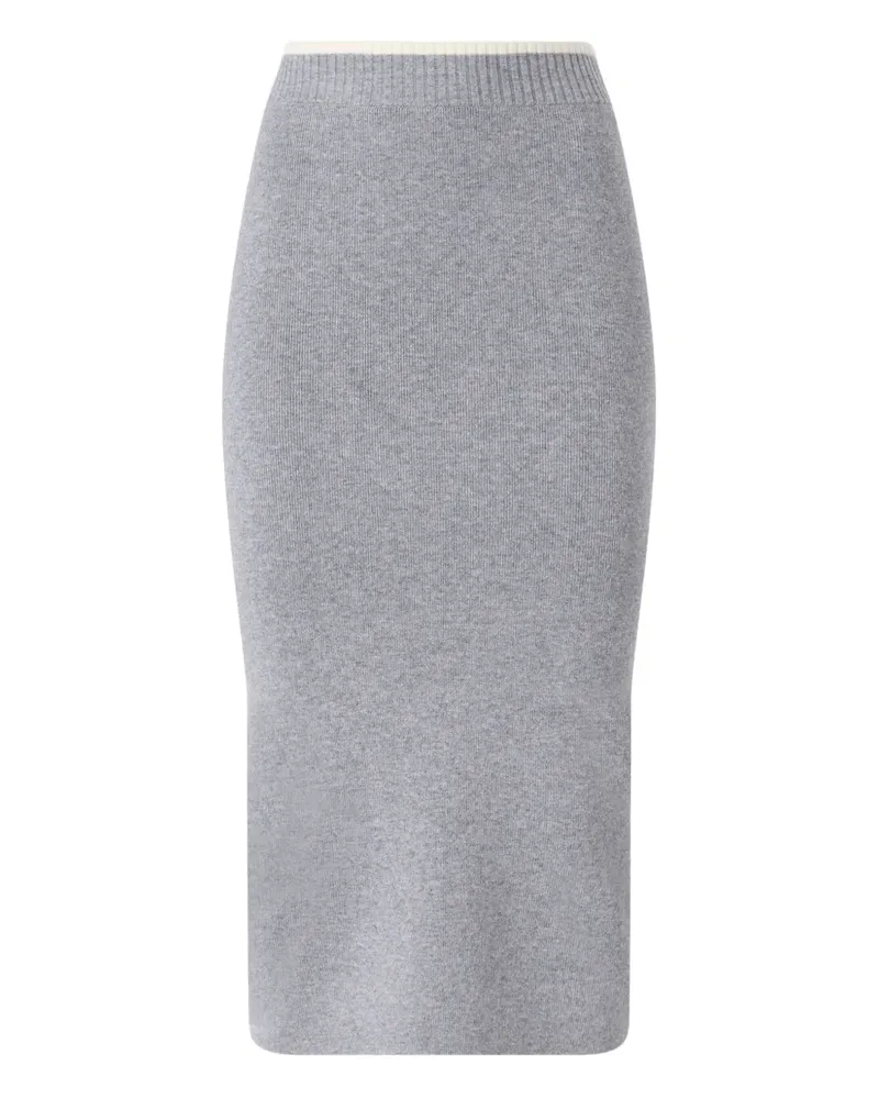 Pinko Gerippter Midirock - Grau Grau