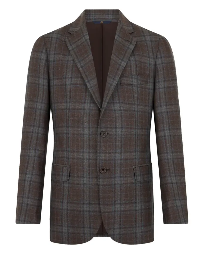 Brooks Brothers Karierter Blazer aus Schurwolle - Braun Braun